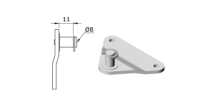 Technical drawing - Endfitting - Brackets mandrel Technical drawing - Endfitting - Brackets mandrel