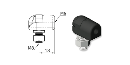 Technical drawing - Endfitting - Balljoint Technical drawing - Endfitting - Balljoint