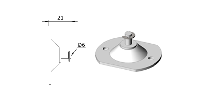 Technical drawing - Endfitting - Brackets mandrel Technical drawing - Endfitting - Brackets mandrel