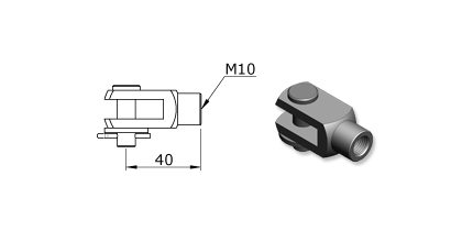 Technical drawing - Endfitting - Clevis Technical drawing - Endfitting - Clevis